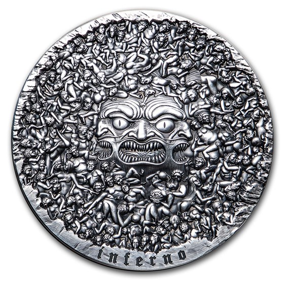 2020 Cameroon 5 oz Silver 700th Anniversary The Divine Comedy 2020 Cameroon 5 oz Silver 700th Anniversary The Divine Comedy