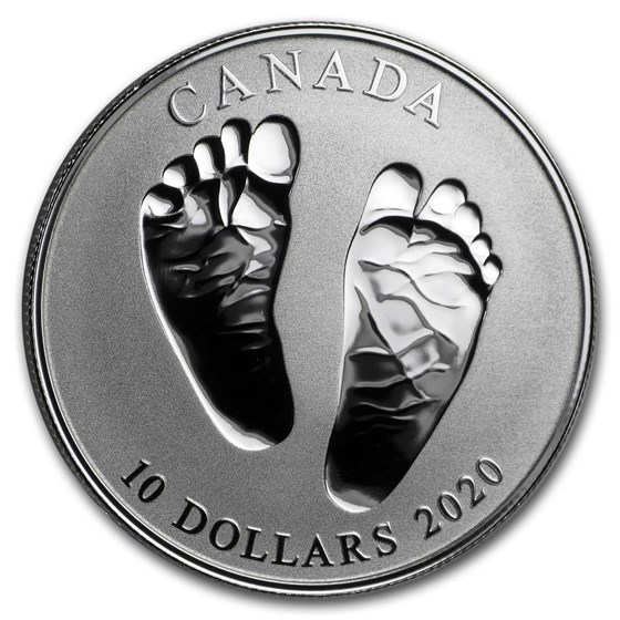 2020 Canada 1/2 oz Silver $10 Welcome Baby Reverse Proof 2020 Canada 1/2 oz Silver $10 Welcome Baby Reverse Proof