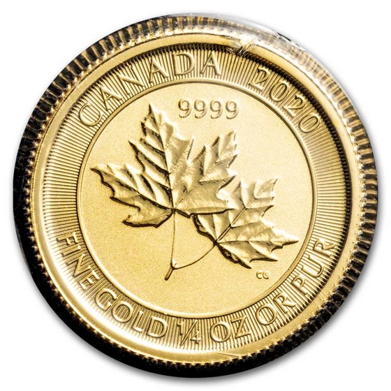 2020 Canada 1/4 oz Gold Twin Maples BU 2020 Canada 1/4 oz Gold Twin Maples BU