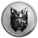 2020 Canada 1 oz Silver $25 Multifaceted Animal Head: Lynx