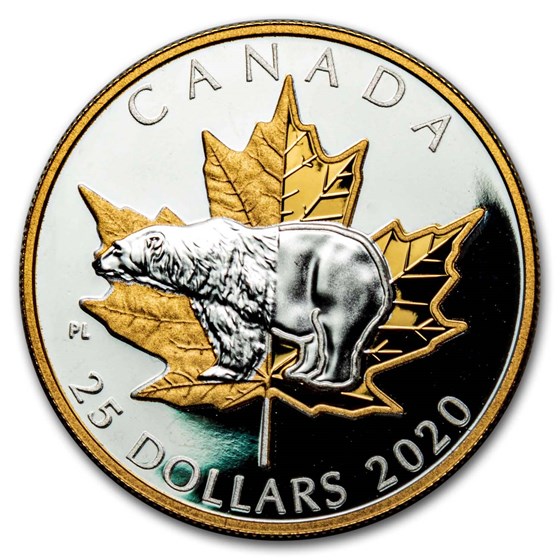 2020 Canada 1 oz Silver $25 Piedfort Timeless Icons Polar Bear 2020 Canada 1 oz Silver $25 Piedfort Timeless Icons Polar Bear