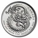 2020 Canada 1 oz Silver $5 Lucky Dragon High Relief BU