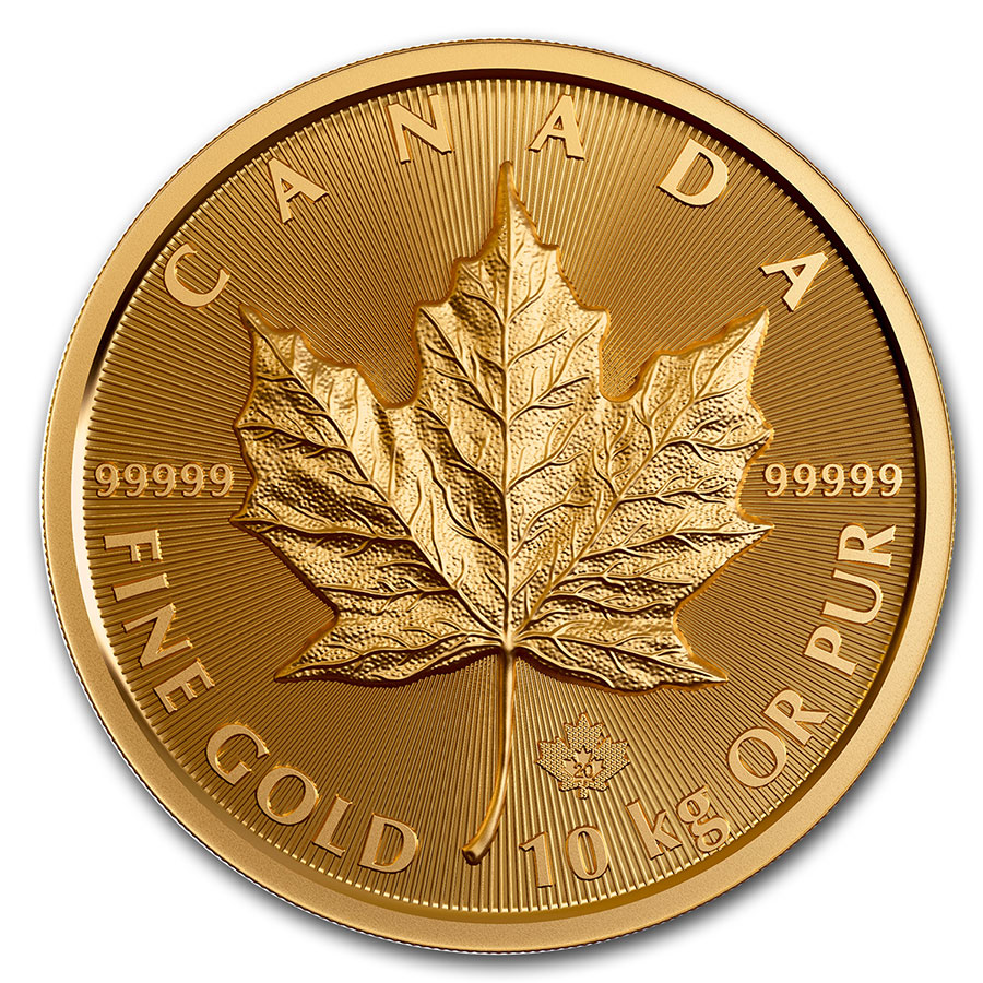 Buy 2020 Canada 10 Kilo .99999 Gold Big Gold Maple Leaf