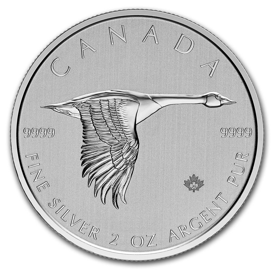 2020 Canada 2 oz $10 Silver Canadian Goose