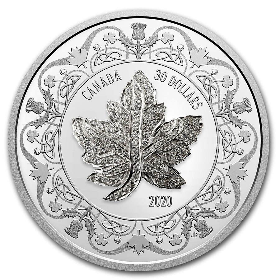 Buy Canada 2 Oz Silver 30 Canadian Maple Leaf Brooch Legacy Apmex