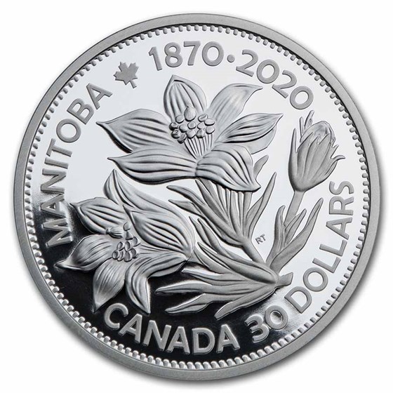 2020 Canada 2 oz Silver $30 Manitoba 150: United in Celebration