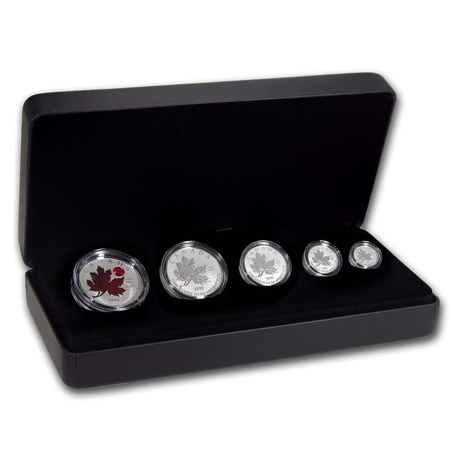 2020 Canada 5-Coin Silver Maple Leaf O' Canada Fractional Set