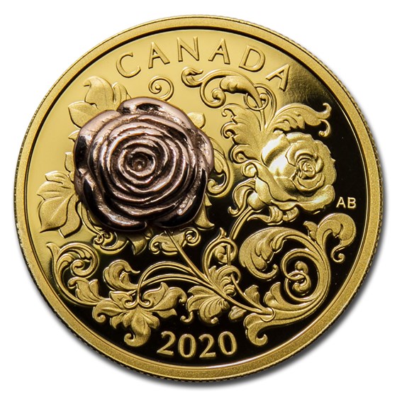 2020 Canada Proof Gold $200 The Queen Elizabeth Rose 2020 Canada Proof Gold $200 The Queen Elizabeth Rose