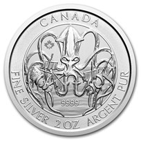 2020 Canadian 2 oz Silver Creatures of the North Kraken