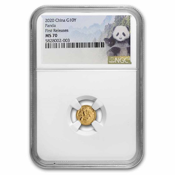 2020 China 1 gram Gold Panda MS-70 NGC (First Release) 2020 China 1 gram Gold Panda MS-70 NGC (First Release)