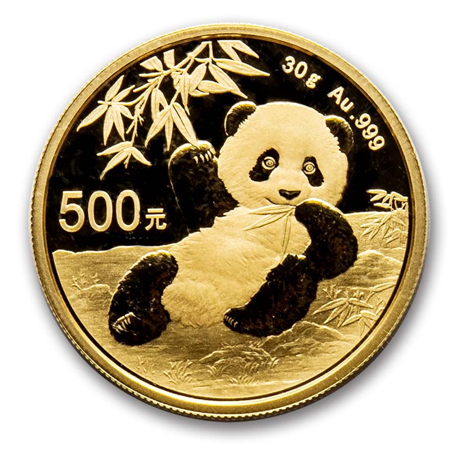 2020 China 30 gram Gold Panda BU (Sealed)