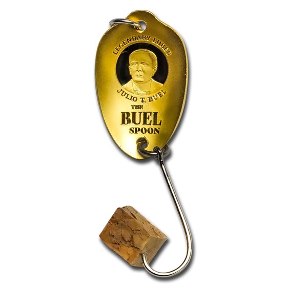 2020 Cook Islands 1/10 oz Gold Legendary Lures: The Buel Spoon 2020 Cook Islands 1/10 oz Gold Legendary Lures: The Buel Spoon