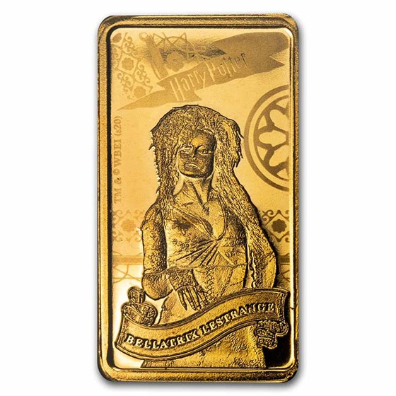 2020 Cook Islands 1/2 Gram Gold Harry Potter Ingot (Bellatrix) 2020 Cook Islands 1/2 Gram Gold Harry Potter Ingot (Bellatrix)