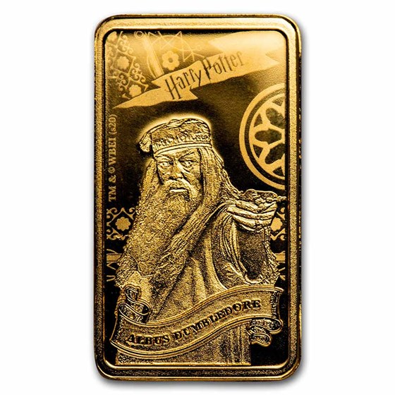 2020 Cook Islands 1/2 Gram Gold Harry Potter Ingot (Dumbledore) 2020 Cook Islands 1/2 Gram Gold Harry Potter Ingot (Dumbledore)