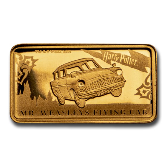 2020 Cook Islands 1/2 Gram Gold Harry Potter Ingot (Flying Car) 2020 Cook Islands 1/2 Gram Gold Harry Potter Ingot (Flying Car)