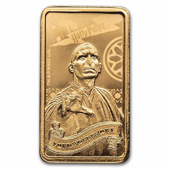 2020 Cook Islands 1/2 Gram Gold Harry Potter Ingot (Voldemort) 2020 Cook Islands 1/2 Gram Gold Harry Potter Ingot (Voldemort)