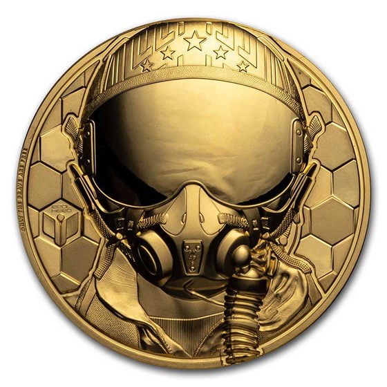 2020 Cook Islands 1 oz Gold Fighter Pilot Proof 2020 Cook Islands 1 oz Gold Fighter Pilot Proof