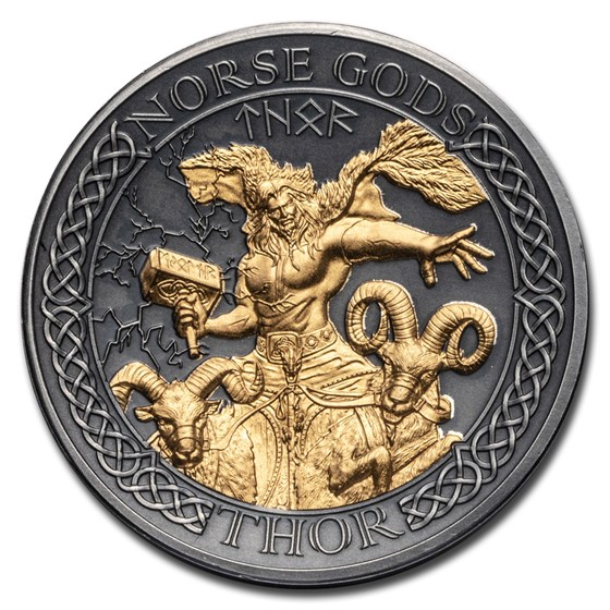 2020 Cook Islands 2 oz Silver High Relief Norse Gods: Thor 2020 Cook Islands 2 oz Silver High Relief Norse Gods: Thor