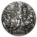 2020 Cook Islands 3 oz Silver Antique Gods of the World (Shiva)