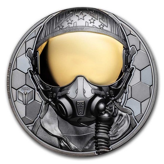 2020 Cook Islands 5 oz Gold Fighter Pilot Proof 2020 Cook Islands 5 oz Gold Fighter Pilot Proof