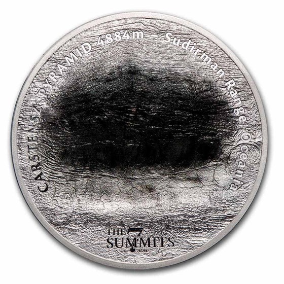 2020 Cook Islands 5 oz Silver 7 Summits (Carstenz Pyramid) 2020 Cook Islands 5 oz Silver 7 Summits (Carstenz Pyramid)