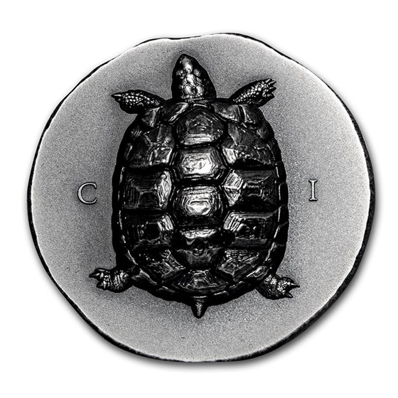 2020 Cook Islands Silver Antique Tortoise 2020 Cook Islands Silver Antique Tortoise