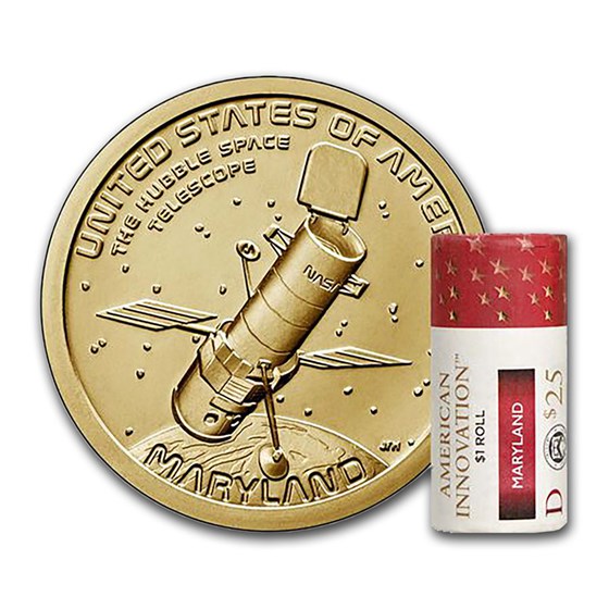 2020-D American Innovation $1 Hubble Telescope (25-Coin Roll)(MD) 2020-D American Innovation $1 Hubble Telescope (25-Coin Roll)(MD)