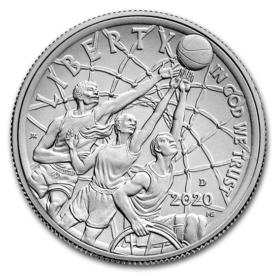 2020-D Basketball Hall of Fame 1/2 Dollar BU (Box & COA) 2020-D Basketball Hall of Fame 1/2 Dollar BU (Box & COA)