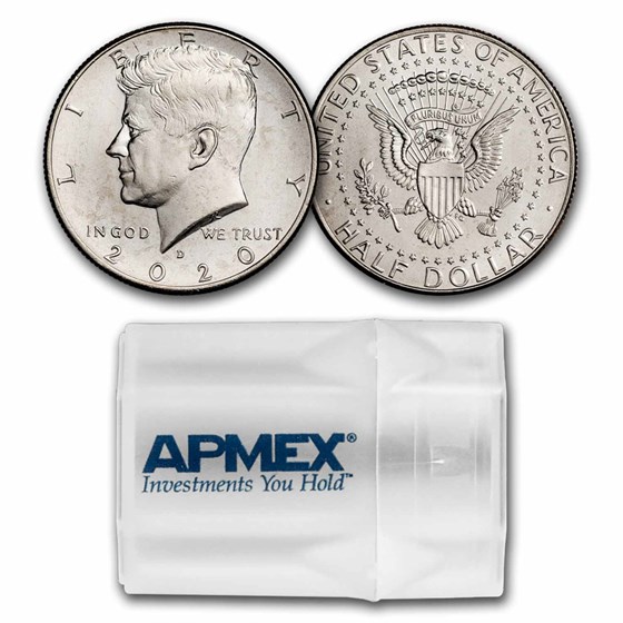 2020-D Kennedy Half Dollar 20-Coin Roll BU 2020-D Kennedy Half Dollar 20-Coin Roll BU