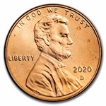 2020-D Lincoln Cent 50-Coin Roll BU