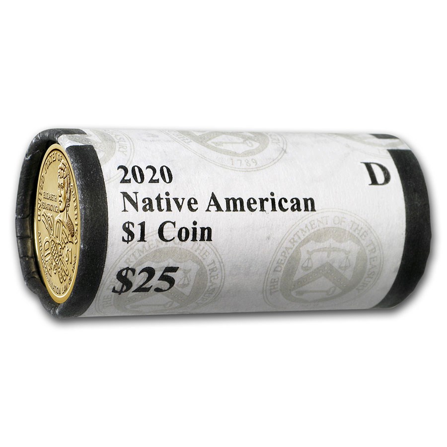 2020-D Native Amer $1 - Peratrovic Anti-Discrimination ($25 Roll)