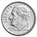 2020-D Roosevelt Dime 50-Coin Roll BU