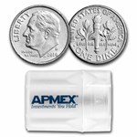 2020-D Roosevelt Dime 50-Coin Roll BU
