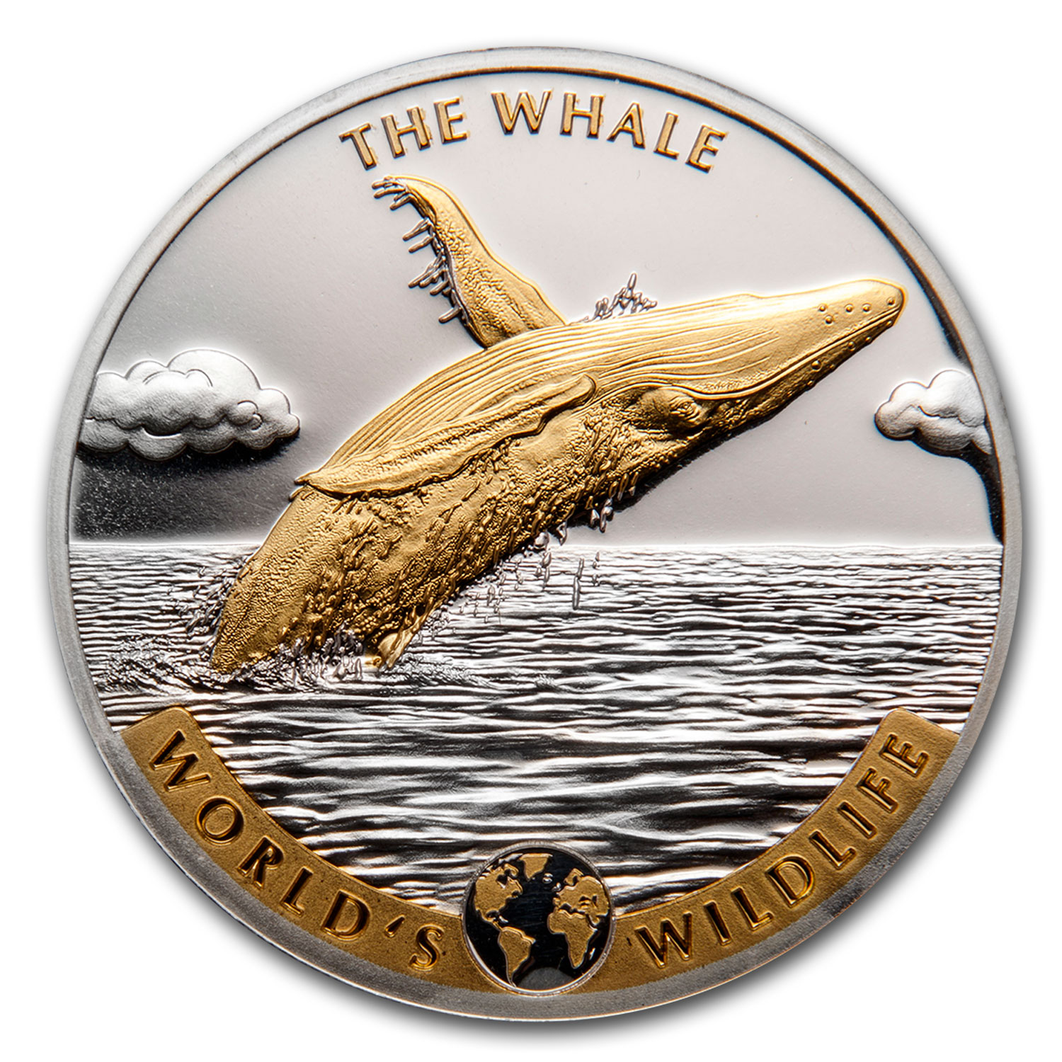 COMINGS whale living 白盤　live会場限定　中古 Buy 2020 Dem. Rep. of Congo Silver World's Wildlife Whale (Gilded