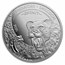 2020 Dem. Republic of Congo 1 oz Silver Extinct Predators Tiger