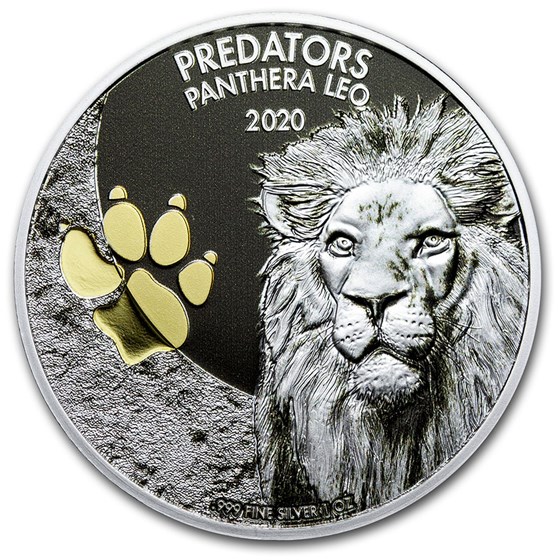 2020 Democratic Republic of Congo 1 oz Silver Lion (w/Color) 2020 Democratic Republic of Congo 1 oz Silver Lion (w/Color)