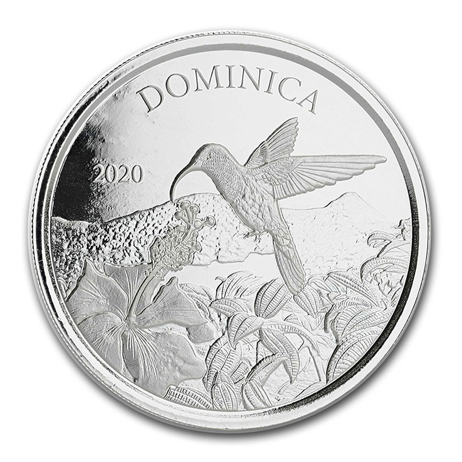 2020 Dominica 1 oz Silver Hummingbird BU
