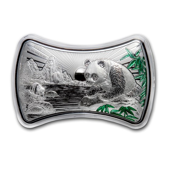 2020 Fiji 1 Kilo Silver Bone Shape Panda 2020 Fiji 1 Kilo Silver Bone Shape Panda