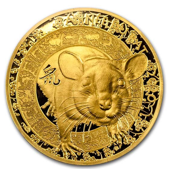 2020 France 1/4 oz Gold €50 Year of the Rat Proof (Lunar) 2020 France 1/4 oz Gold €50 Year of the Rat Proof (Lunar)