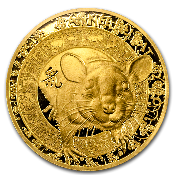 2020 France 1/4 oz Gold €50 Year of the Rat Proof (Lunar) 2020 France 1/4 oz Gold €50 Year of the Rat Proof (Lunar)