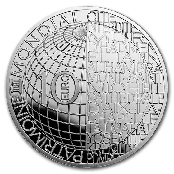 2020 France Silver €10 UNESCO (The Forbidden City)