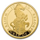 2020 GB 1 oz Gold Queen's Beasts White Horse Proof (w/Box & COA)