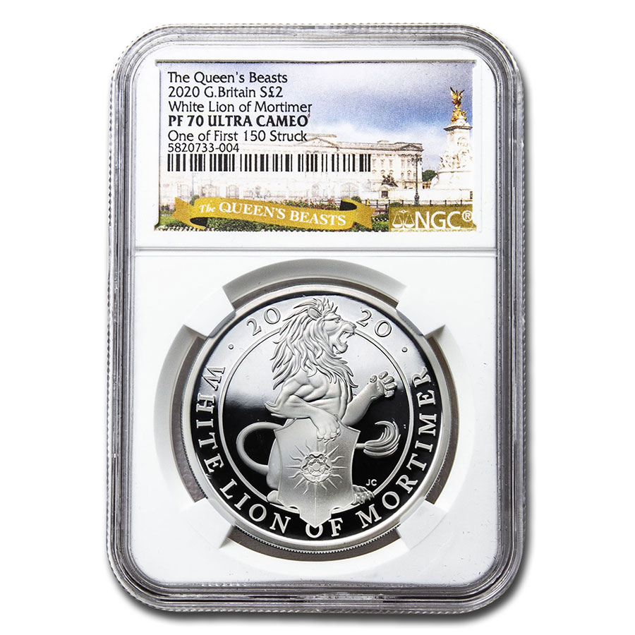 Buy 2020 GB 1 oz Silver Queen's Beasts White Lion PF-70 UCAM | APMEX