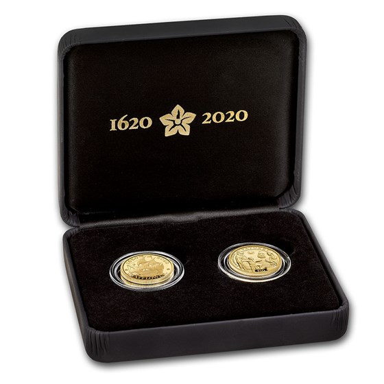 2020 GB 2-Coin Gold 400th Anniversary of the Mayflower Proof Set 2020 GB 2-Coin Gold 400th Anniversary of the Mayflower Proof Set