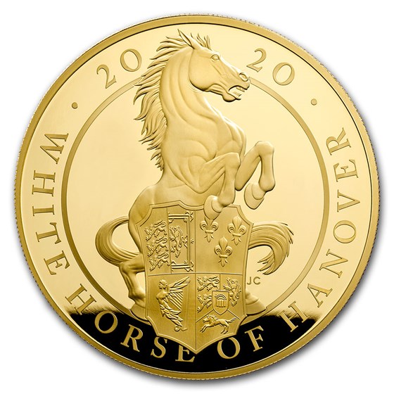 2020 GB 5 oz Gold Queen's Beasts White Horse Proof (Box & COA) 2020 GB 5 oz Gold Queen's Beasts White Horse Proof (Box & COA)