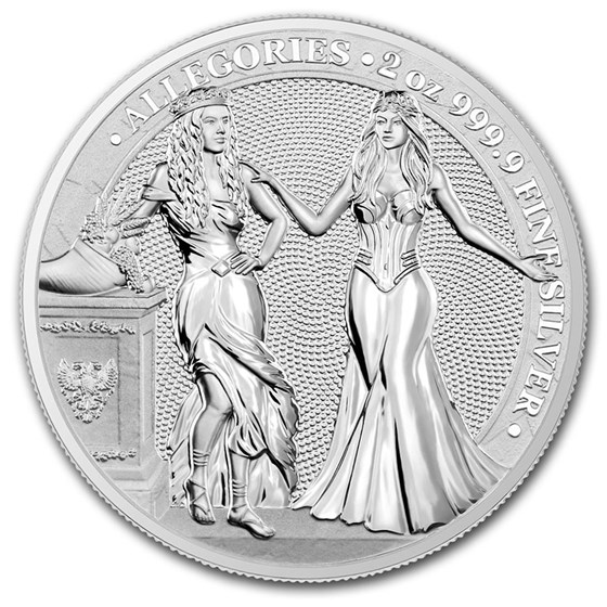 2020 Germania Allegories 2 oz Silver Round BU (Italia) 2020 Germania Allegories 2 oz Silver Round BU (Italia)