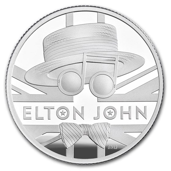 2020 Great Britain 1/2 oz Proof Silver Music Legends: Elton John