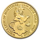 2020 Great Britain 1/4 oz Gold Queen's Beasts The White Lion