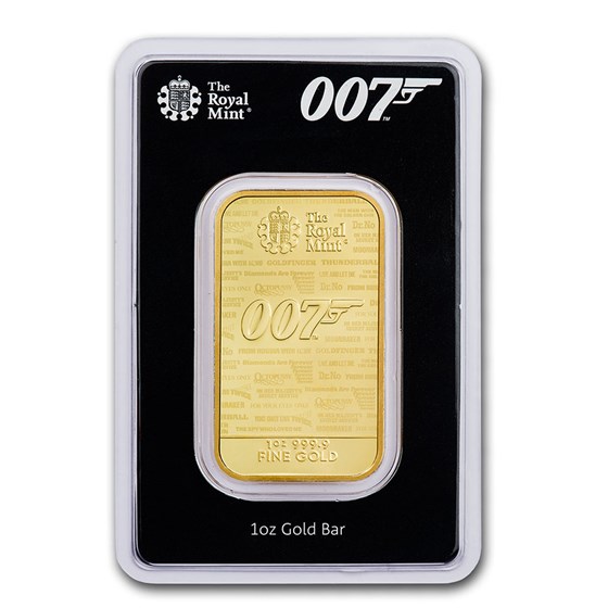 2020 Great Britain 1 oz Gold Bar: James Bond 007 (in TEP) 2020 Great Britain 1 oz Gold Bar: James Bond 007 (in TEP)