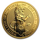 2020 Great Britain 1 oz Gold Queen's Beasts The White Lion